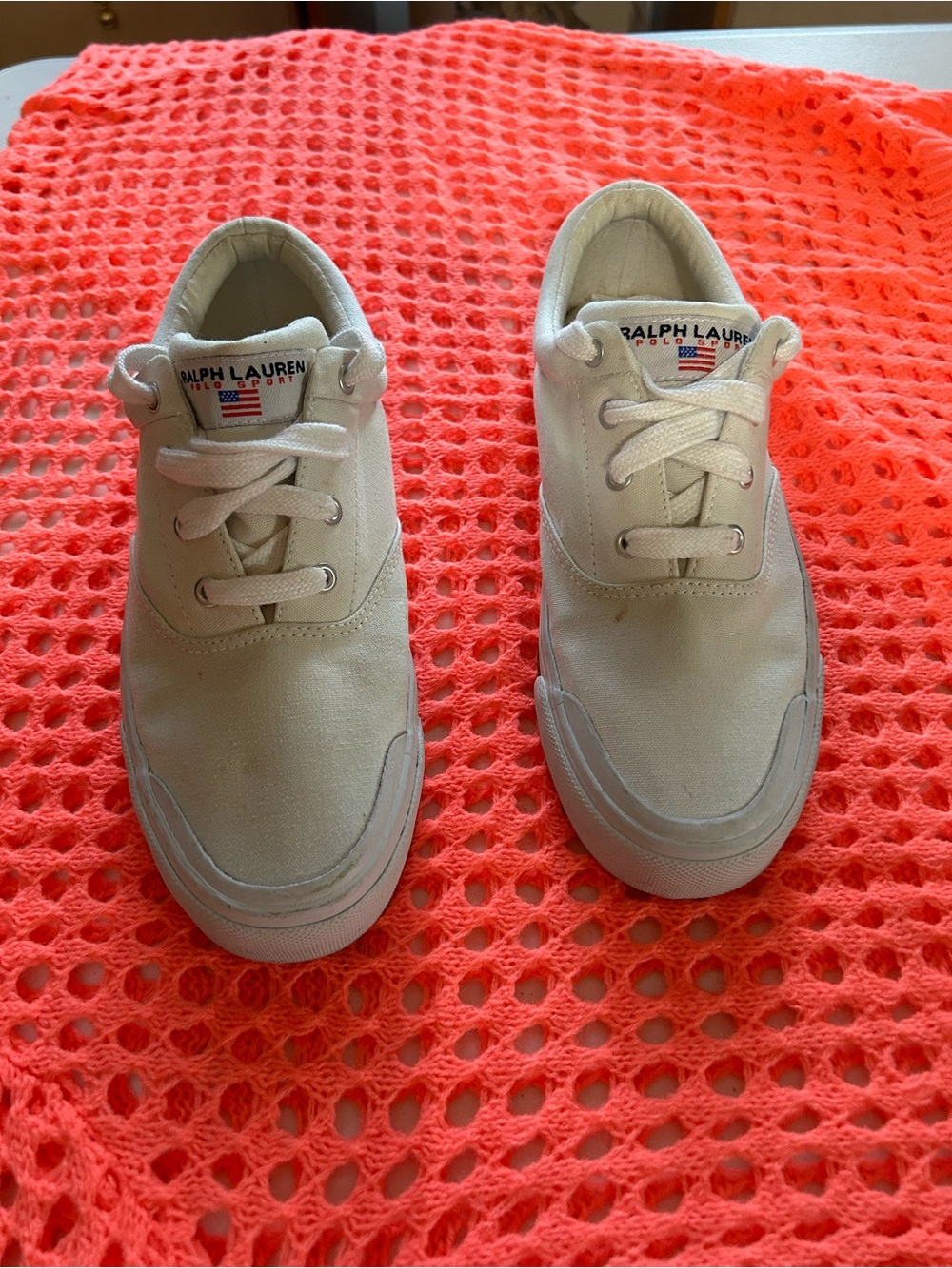 Polo by Ralph Lauren Off-White Canvas Sneakers